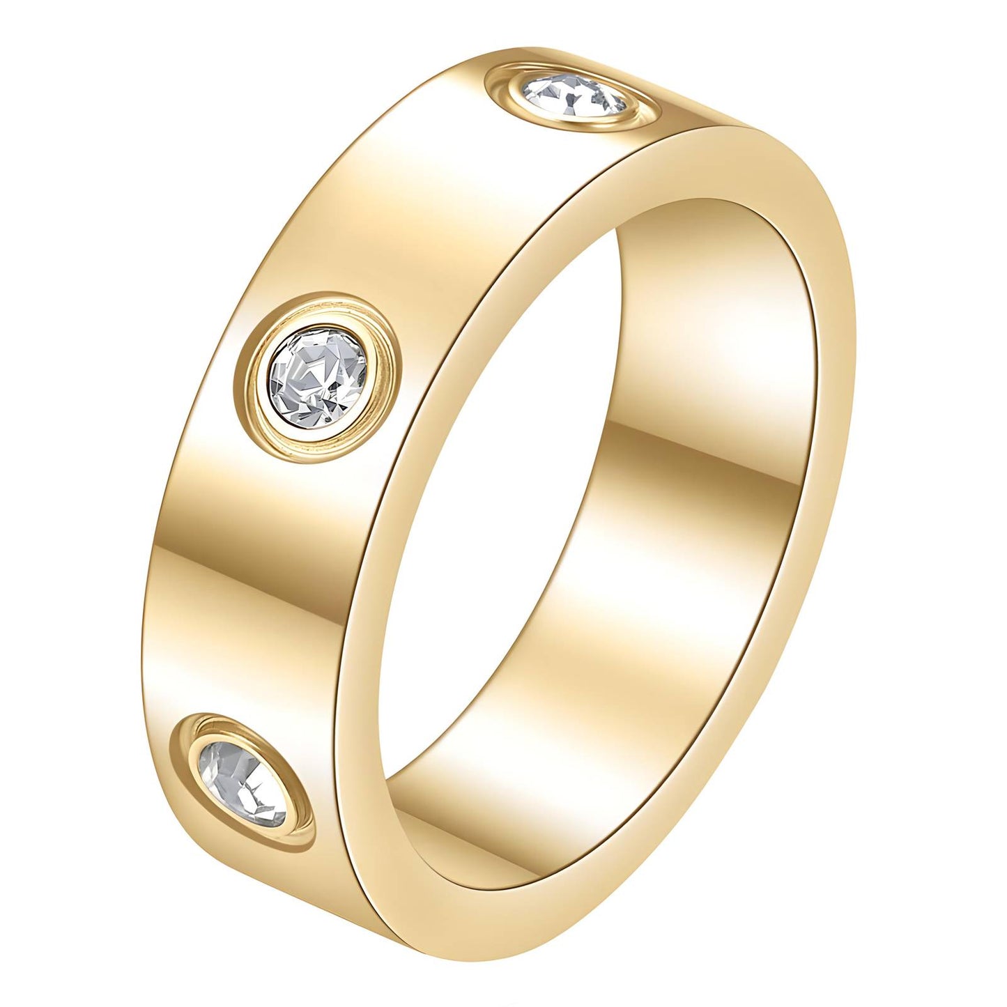 Golden - 18K Gold Plated Stainless Steel Ring