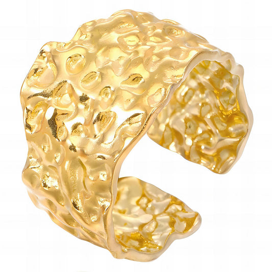 Wavy - 18K Gold Plated Stainless Steel Ring