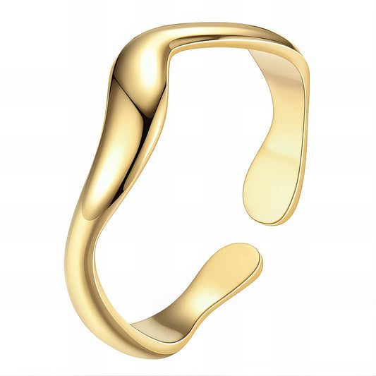 Windy - 18K Gold Plated Stainless Steel Ring