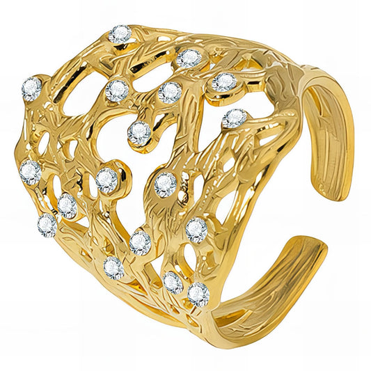 Branch - 18K Gold Plated Stainless Steel Ring