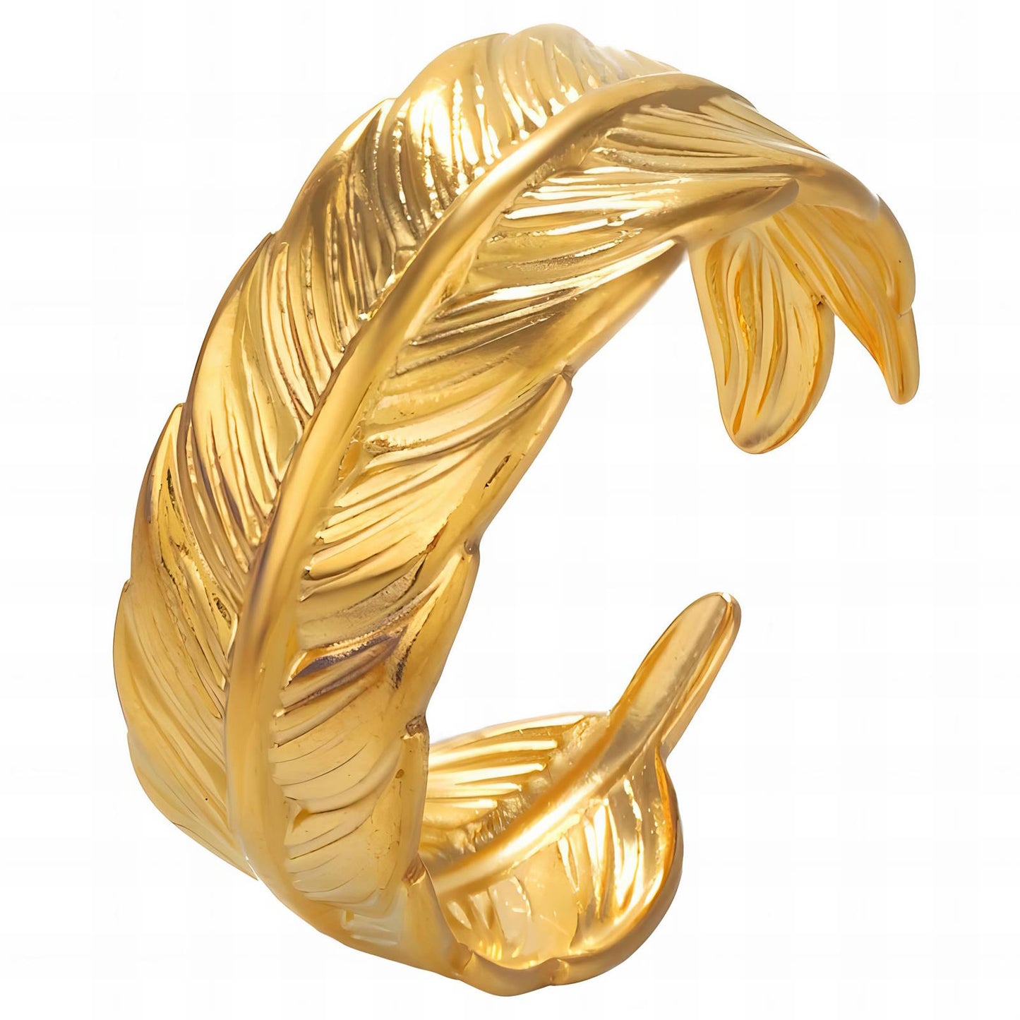 Leaf - 18K Gold Plated Stainless Steel Ring