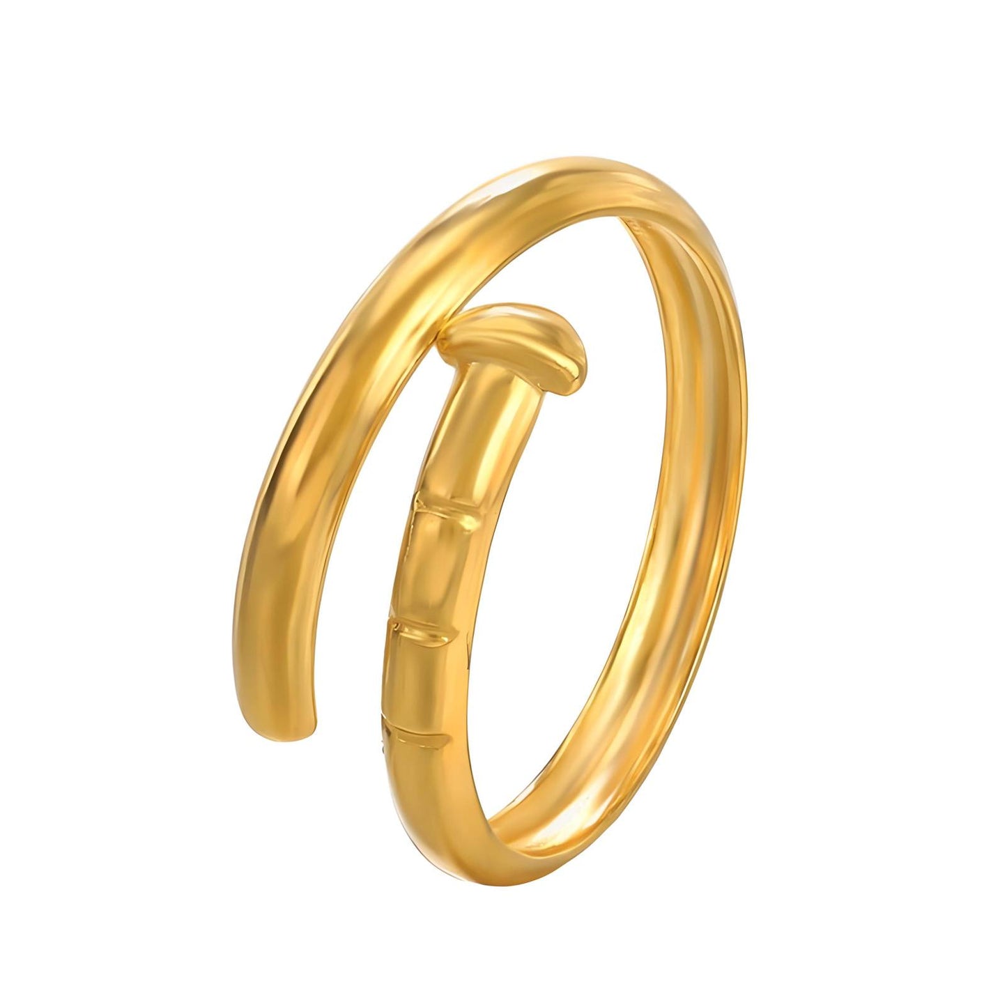 Shell - 18K Gold Plated Stainless Steel Ring