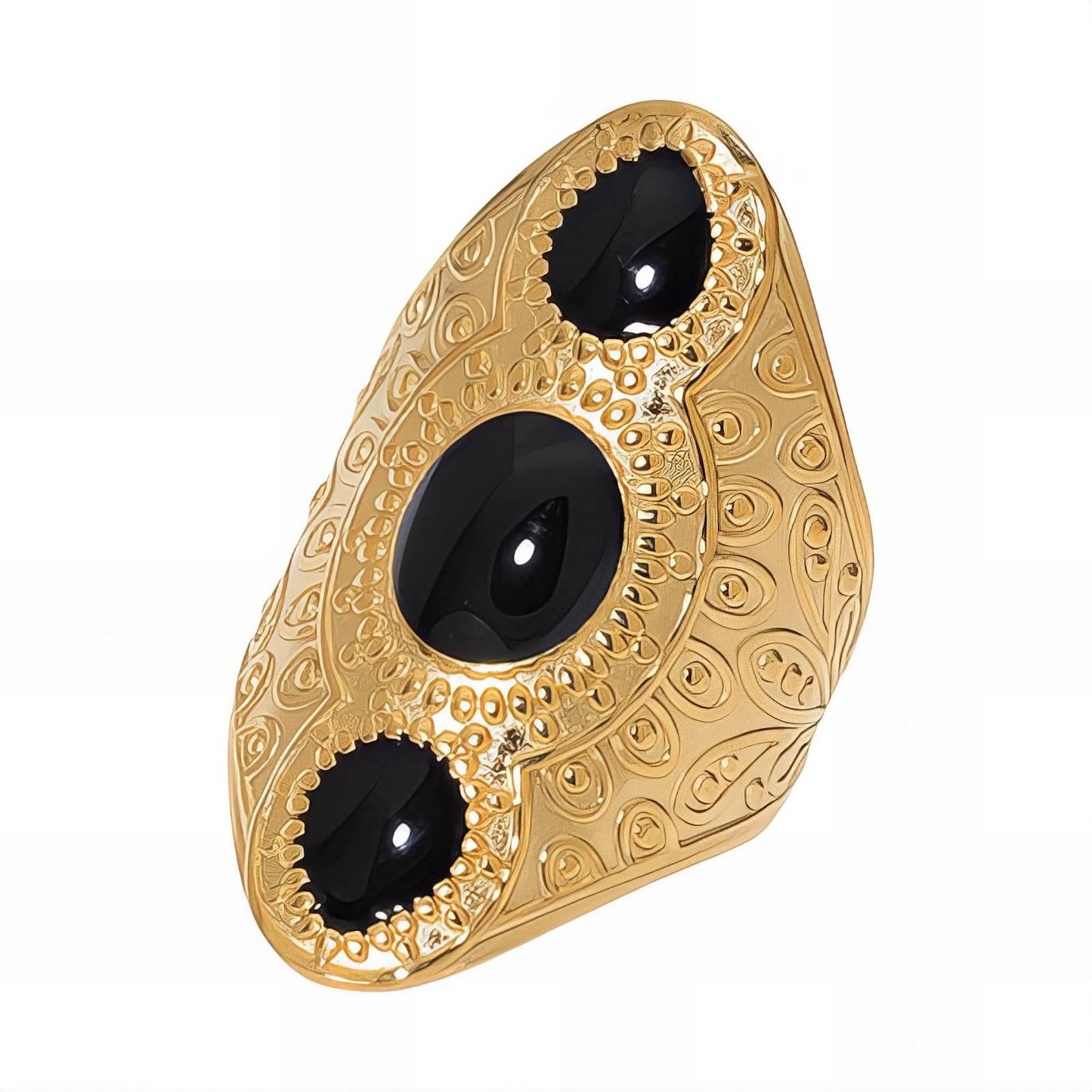 3 Eye - 18K Gold Plated Stainless Steel Ring