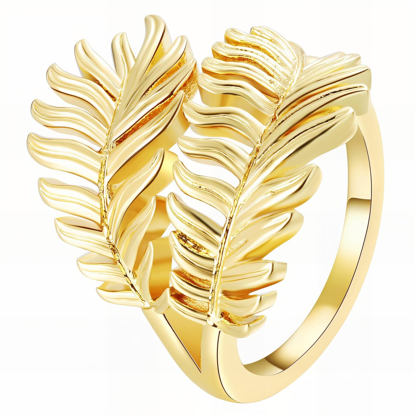 Leafs - 18K Gold Plated Stainless Steel Ring