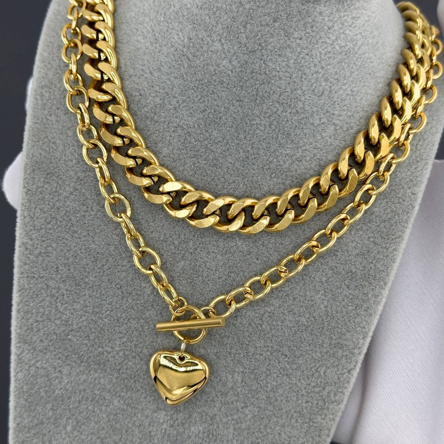 Heart - 18K Gold Plated Stainless Steel Necklace