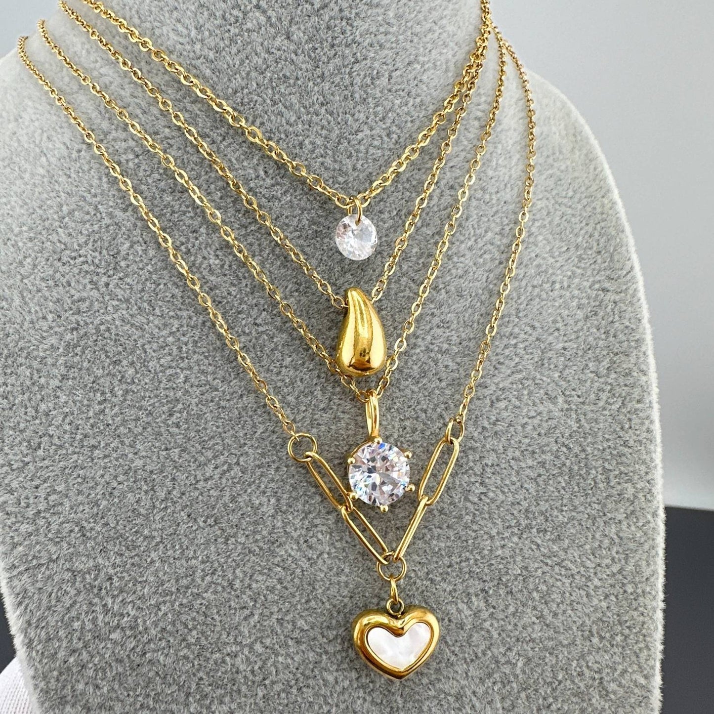 Drop - 18K Gold Plated Stainless Steel Necklace