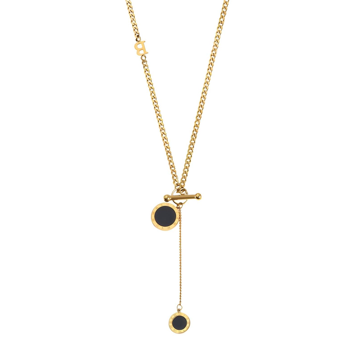 Two Black Eyes - 18K Gold Plated Stainless Steel Necklace