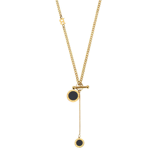 Two Black Eyes - 18K Gold Plated Stainless Steel Necklace