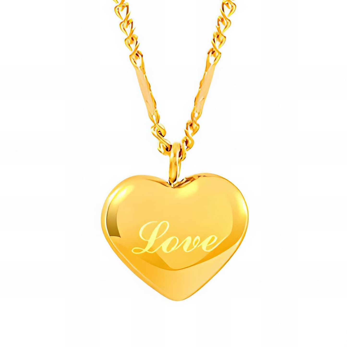 Heart Love - Gold Plated Stainless Steel Necklace