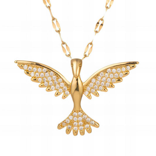 Bird - 18K Gold Plated Stainless Steel Necklace