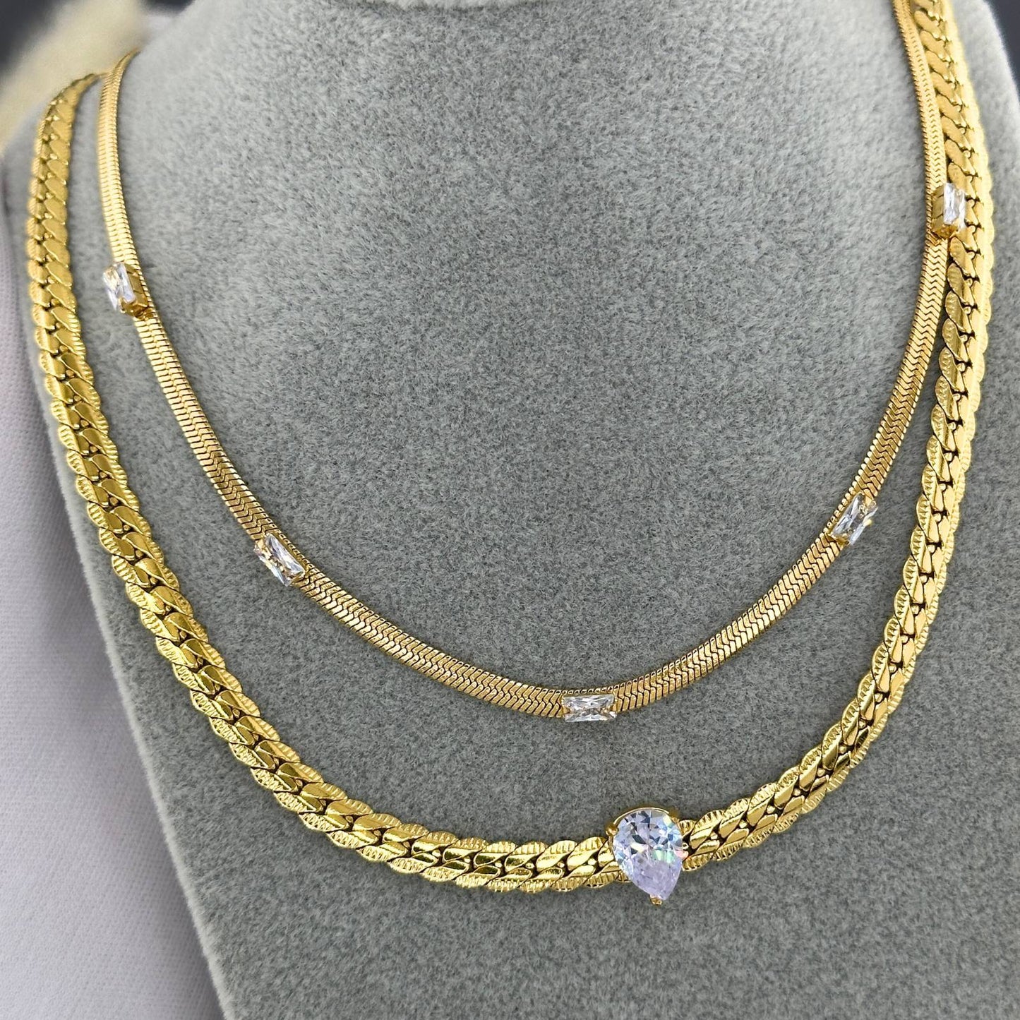 It Diamond - 18K Gold Plated Stainless Steel Necklace