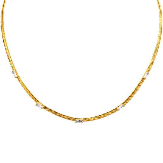 Glamour - 18K Gold Plated Stainless Steel Necklace