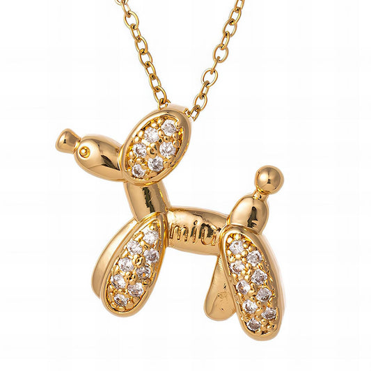 Dog - 18K Gold Plated Stainless Steel Necklace