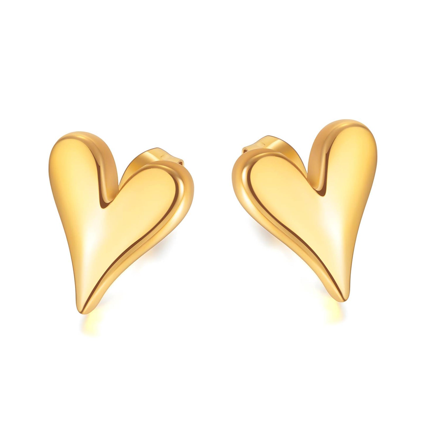 Hearts - 18K Gold Plated Stainless Steel Earrings