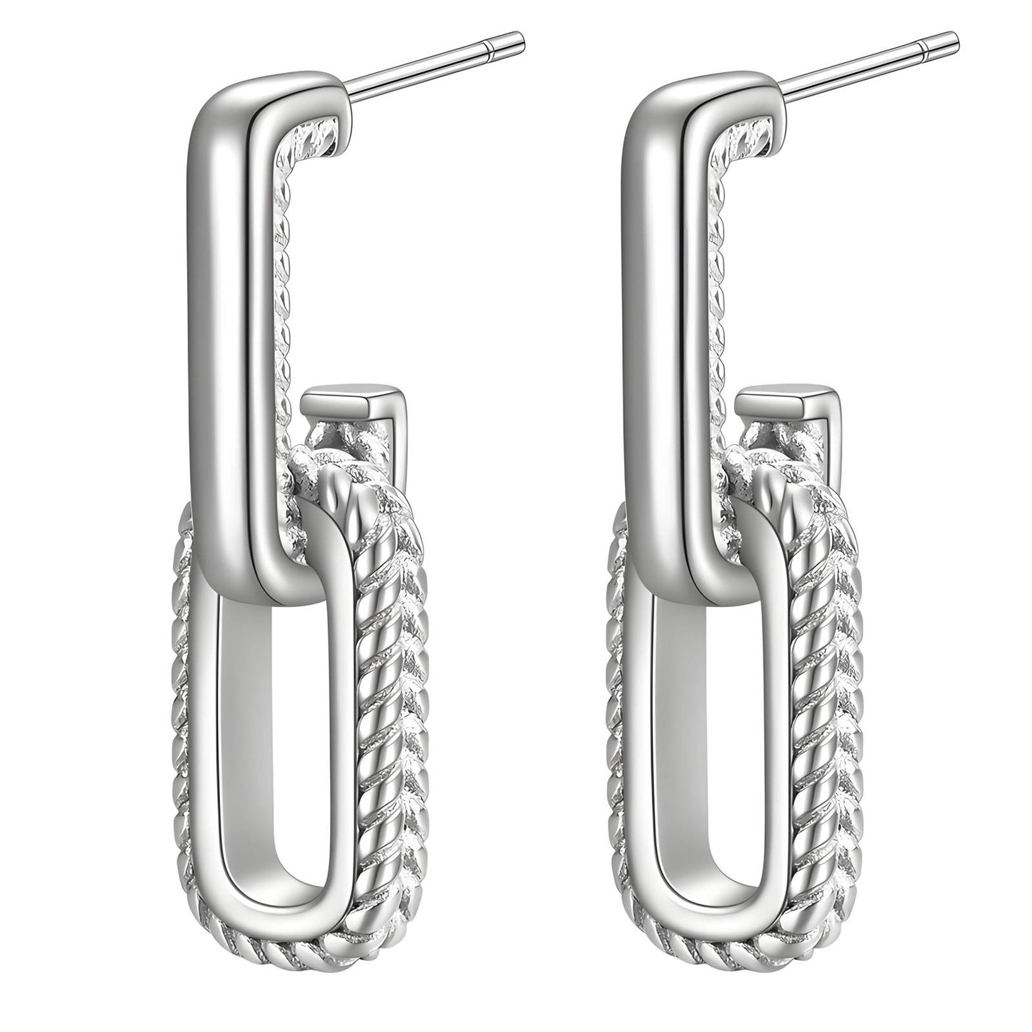 Two-Piece - Stainless Steel Earrings