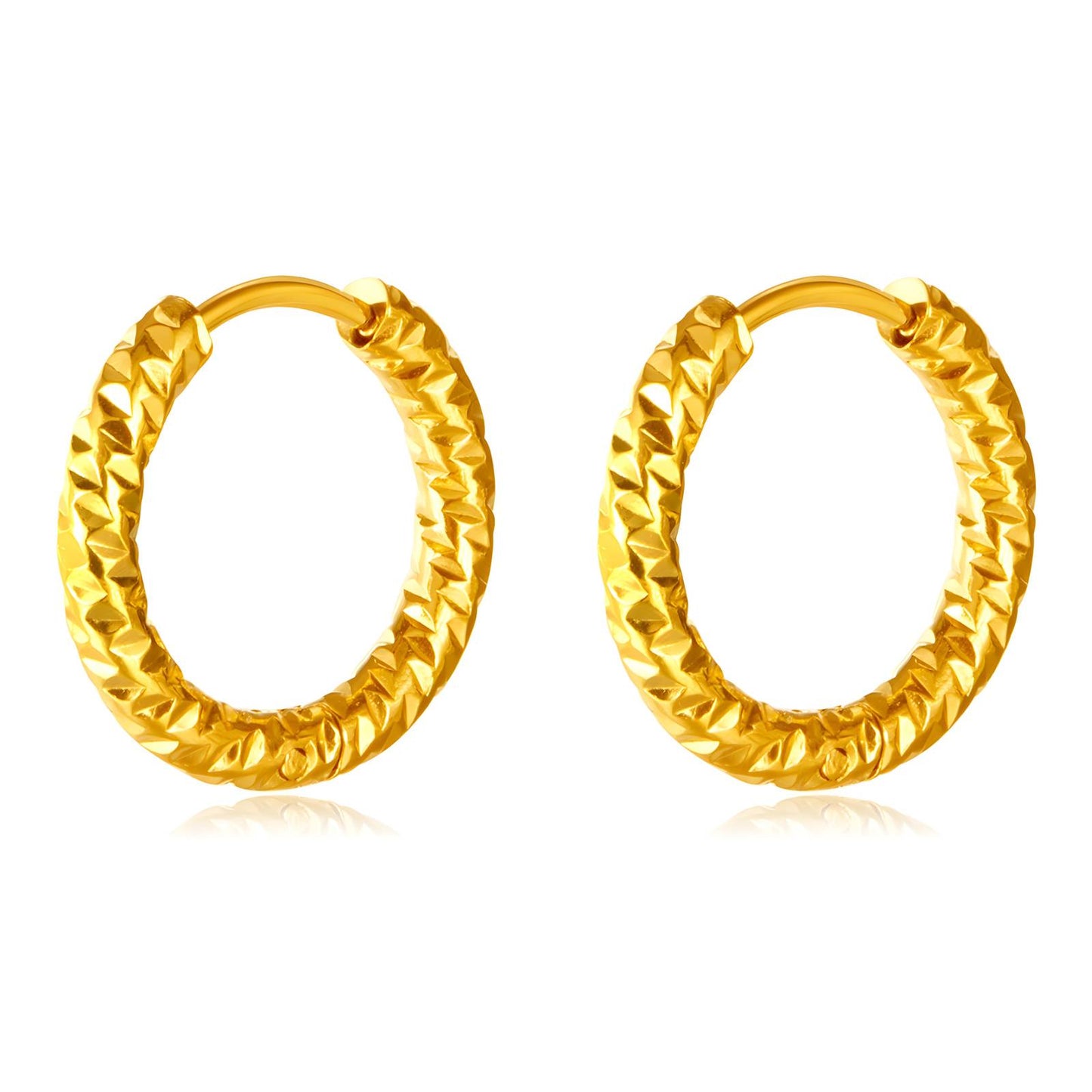 Golden Circles - 18K Gold Plated Stainless Steel Earrings