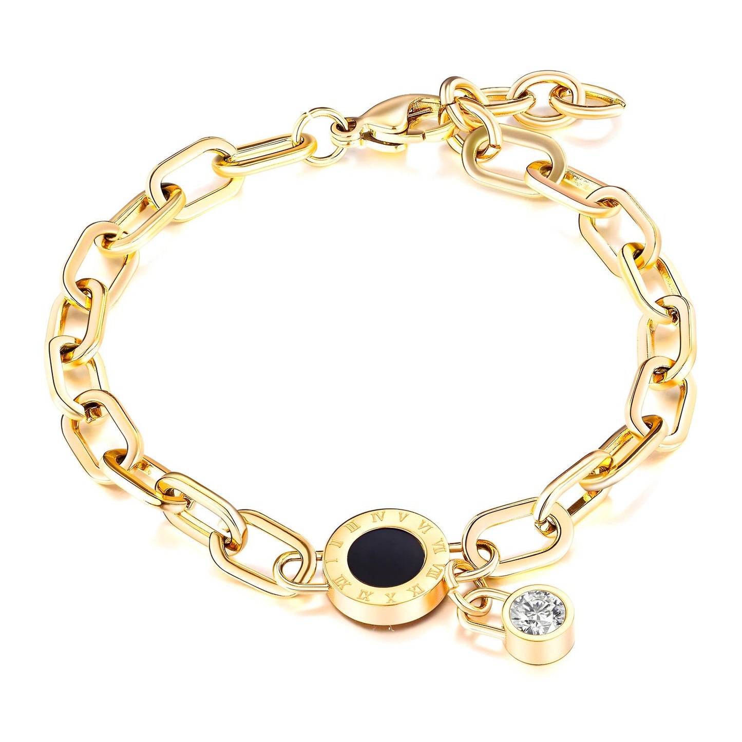 Black Cat - 18K Gold Plated Stainless Steel Bracelet