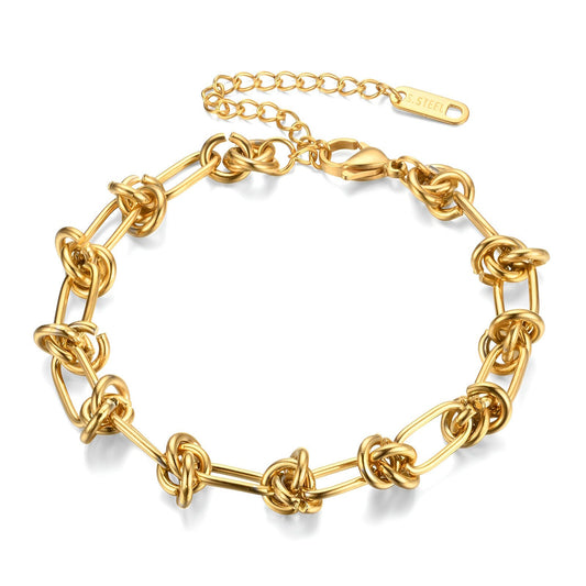 Knots- 18K Gold Plated Stainless Steel Bracelet