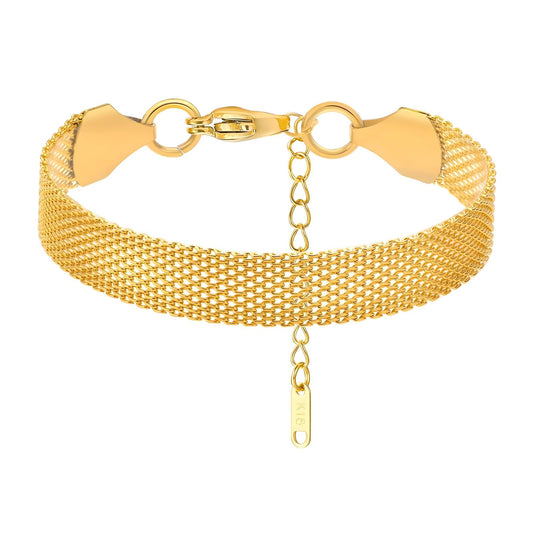 Net - 18K Gold Plated Stainless Steel Bracelet