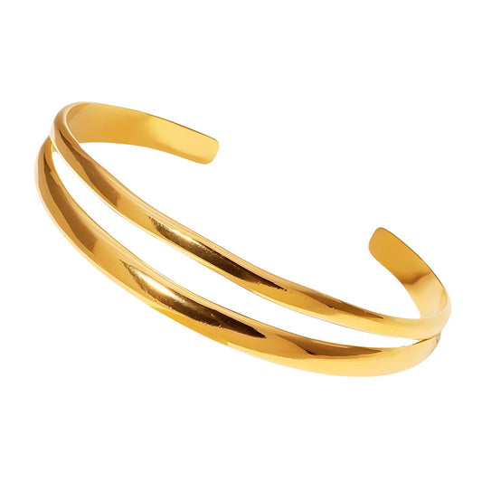 Duo - 18K Gold Plated Stainless Steel Bracelet