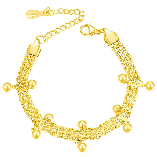 Pearls - 18K Gold Plated Stainless Steel Bracelet