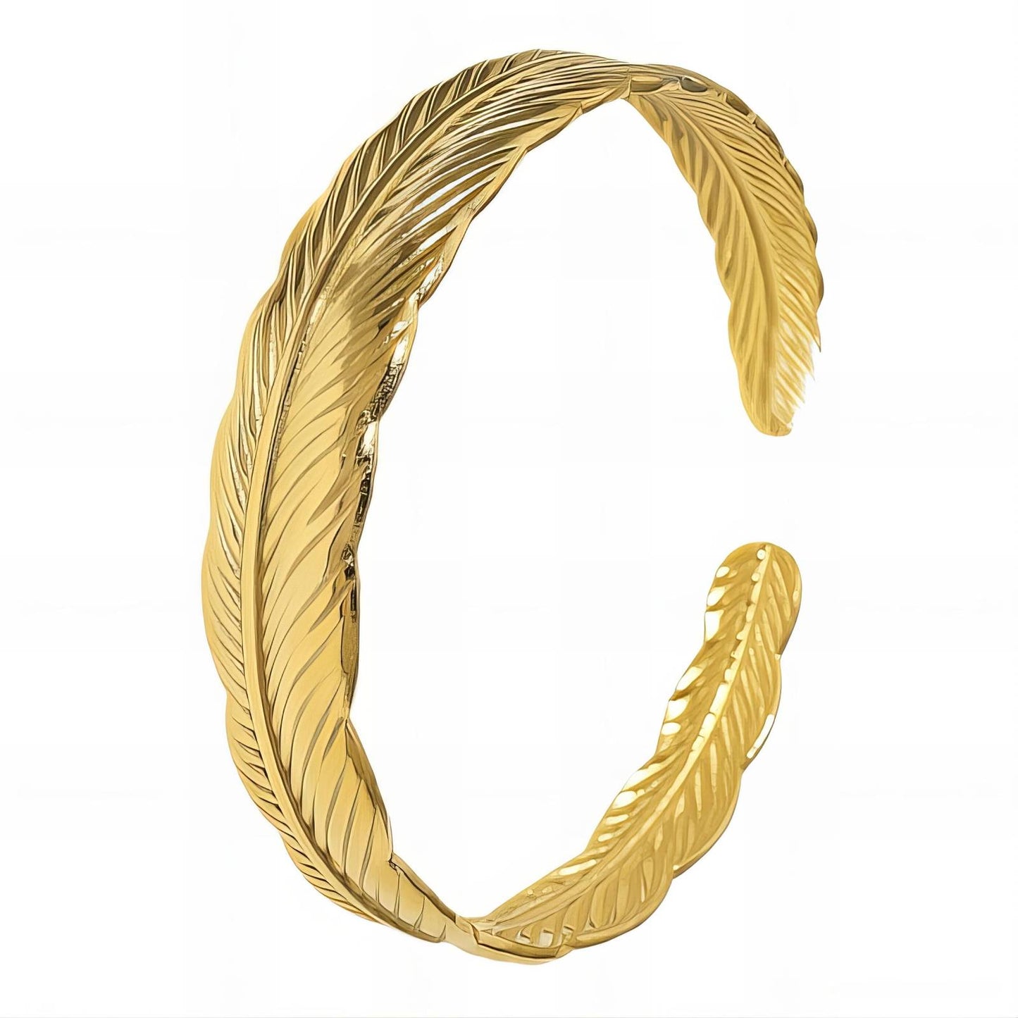 Feather - 18K Gold Plated Stainless Steel Bracelet